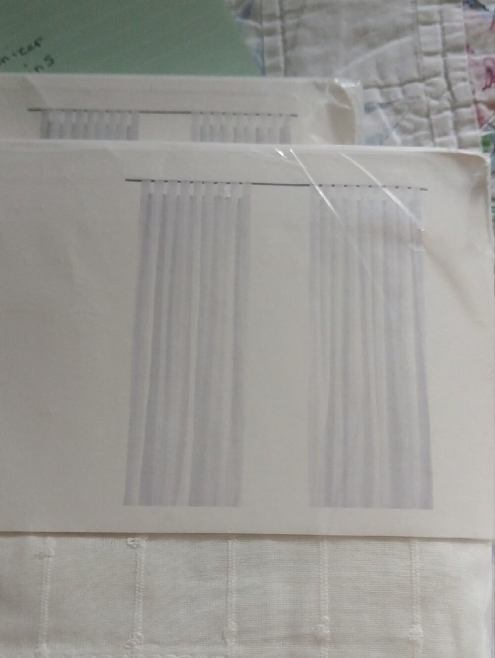 IKEA MATILDA White Textured Curtain Panel Pair - Picture 4 of 4